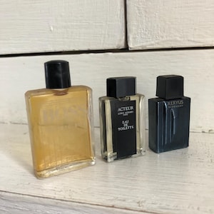 Set of 3 miniature perfume bottles for men, miniature perfume bottles, miniature perfume collection, miniature perfume bottles for men