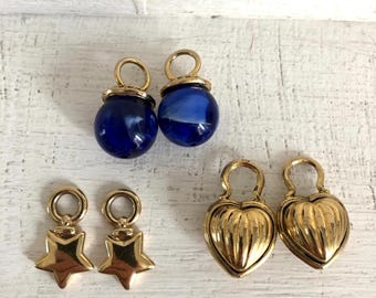 Agatha Paris: 3 pairs of vintage charms from the famous French brand, Agatha Paris charms, women&#39;s gift, women&#39;s gift