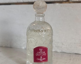 Vintage miniature perfume Eau de Cologne du Coq by Guerlain, miniature bottle Eau de Cologne du Coq by Guerlain, pretty miniature by Guerlain