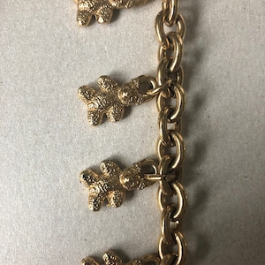 Agatha Paris, very pretty gold bracelet with bear charms from the famous French brand, Agatha Paris bear charm bracelet, nice gift