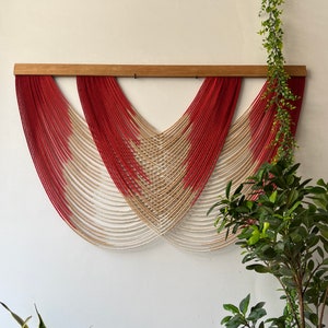 Large Macrame Wall Hanging, Dip Dye Tapestry, Textile Wall Art, Boho Wall Decor, Wall Tapestry, Bedroom Decor, Large Wall Art