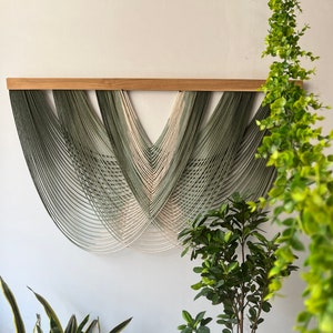 Large Macrame Wall Hanging| Dip Dye Tapestry Wall Hanging| Fibre Art| Textile Art| Bedroom Decor| Boho Wall Decor|Yarn Wall Hanging