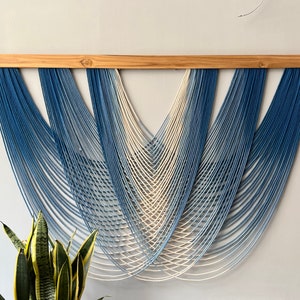 Large Macrame Wall Hanging| Dip Dye Tapestry Wall Hanging| Fibre Art| Textile Art| Bedroom Decor| Boho Wall Decor| Christmas Decor