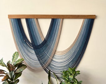 Large Macrame Wall Hanging| Dip Dye Tapestry Wall Hanging| Fibre Art| Textile Art| Bedroom Decor| Boho Wall Decor| Christmas Decor