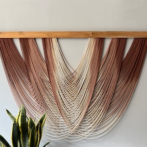 Large Macrame Wall Hanging, Dip Dye Tapestry, Textile Wall Art, Boho Wall Decor, Wall Tapestry, Bedroom Decor, Large Wall Art