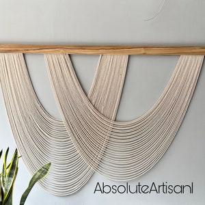 Große Makramee-Wandbehang | Dip Dye Wandbehang | Textilkunst| Textilkunst| Schlafzimmer Dekor | Boho Wanddekor | Weihnachtsdeko