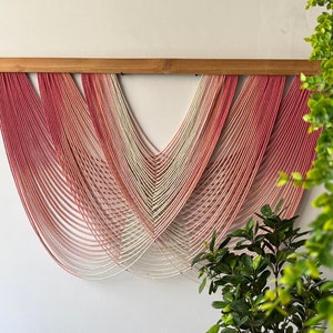 Large Macrame Wall Hanging| Dip Dye Tapestry| Textile Wall Art| Boho Wall Art| Wall Tapestry| Bedroom Decor| Large Wall Art