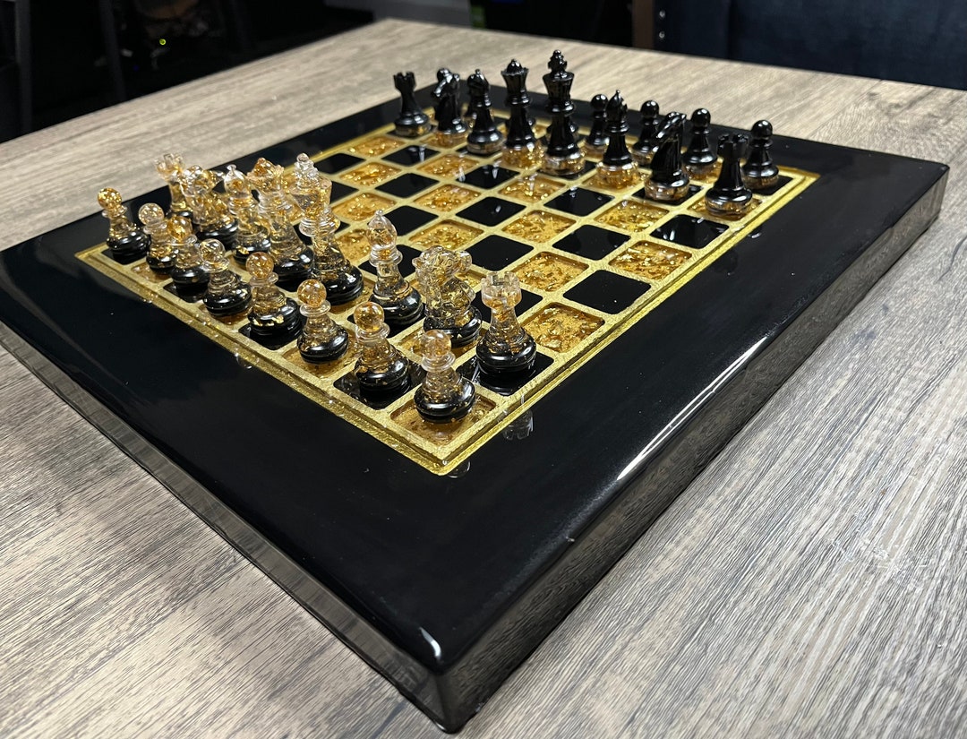 Custom Wood Panel Chess Set - Etsy