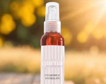 Garna Chamomile Flower Water Spray - 3.4 fl oz, Aromatherapy Skin & Hair Hydrating Mist, Soothing Tonic, Hydrating Hydrosol, Floral Mist