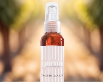 Garna Grape Fruit Water Spray 3.4 fl oz: 100% Pure Hydrating Face Toner, Hair Refreshment, Skin & Hair Revitalizer, Hydrating Toner