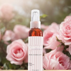 Garna Rose Water Face Toner: 100% Pure Hydrosol Mist (3.4 fl oz)
