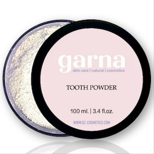Garna Zahnpulver mit Kaolin 100 ml, Zahnpflege, natürliche Formel, Mundpflege auf pflanzlicher Basis