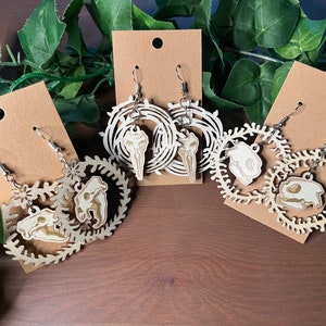 Boucles d'oreilles tête de mort marine - Baleine - Ours polaire - Tortue de mer