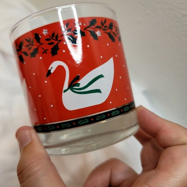 1990 Hallmark Holiday Tumblers (set of 12)-Swans