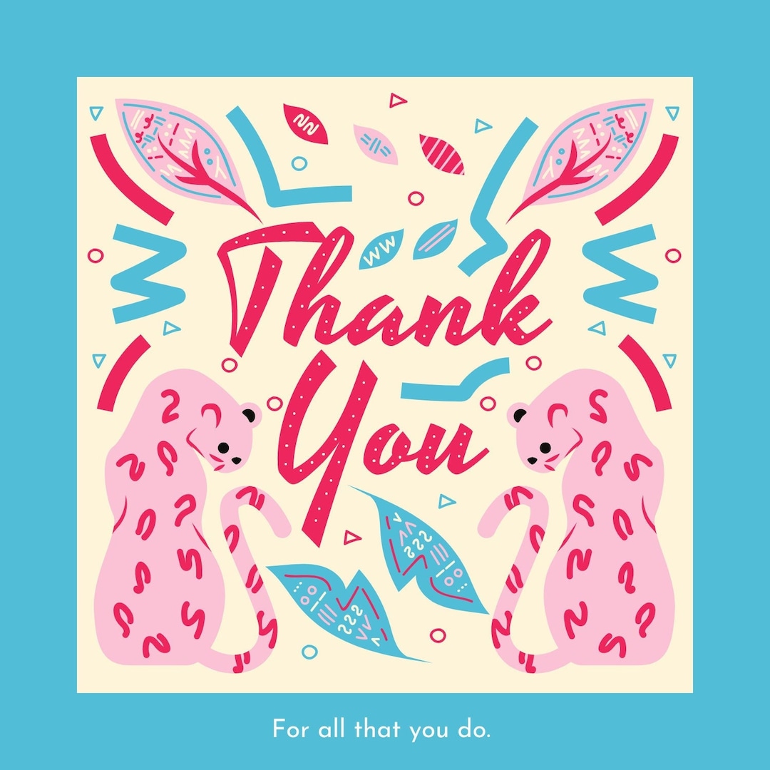Thank You Card Download Etsy