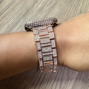 Rose Gold Diamond Apple Watch Band: Elegant Jewelry Strap
