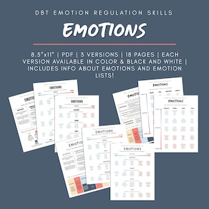 Emotions, What they do, and Emotion Lists - DBT Emotion Regulation Handout