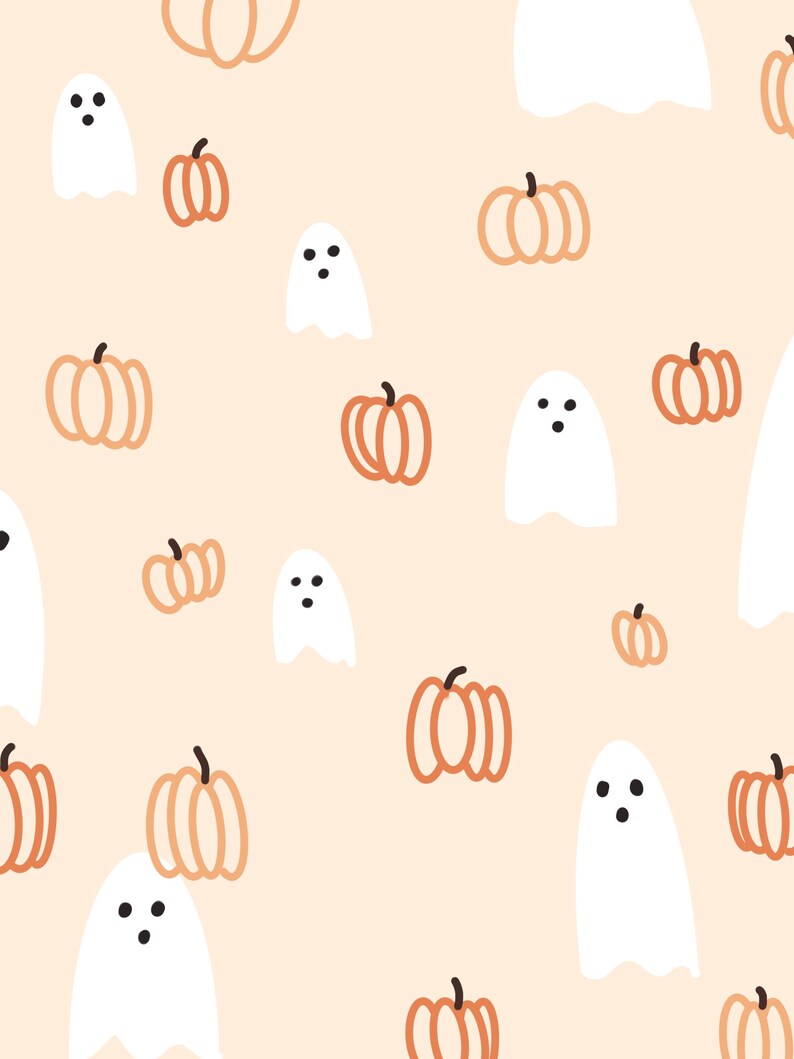 Cute Ghost Pumpkin Background digital Download instant Download Phone cute-ghost-pumpkin-background-digital-download-instant-download-phone