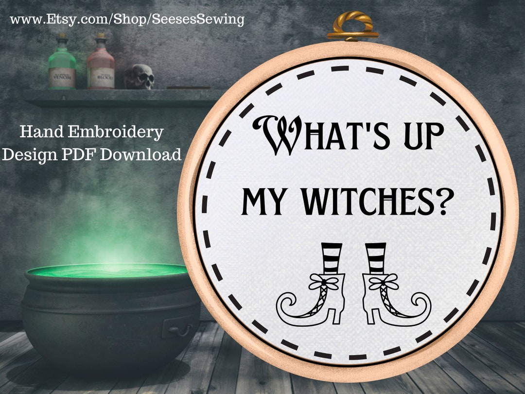 Silly Witch Pattern Funny Witch Embroidery Pattern: Halloween Decor (PDF Pattern) - Etsy