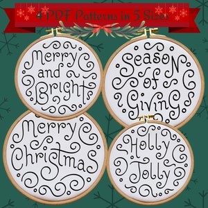 Christmas Hand Embroidery Patterns: Festive Holiday Decor (PDF Pattern)