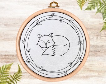 Fox Embroidery Pattern – Easy DIY Project (PDF Pattern)