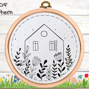 Floral Farmhouse Hand Embroidery Pattern (PDF Pattern)
