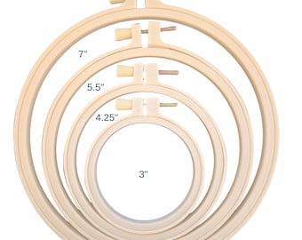 Plastic Embroidery Hoops – 4 Sizes