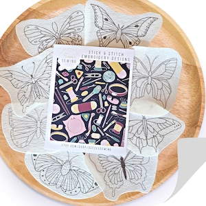 Schmetterling Stick und Stichmuster - Embroidery Design Bundle - 8er Set Schälen und Stick