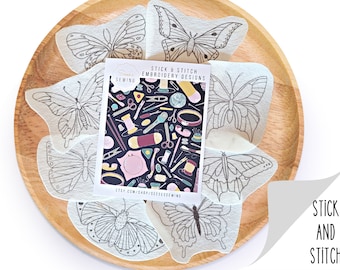 Butterfly Embroidery Designs – Stick and Stitch Set of 8 Pieces