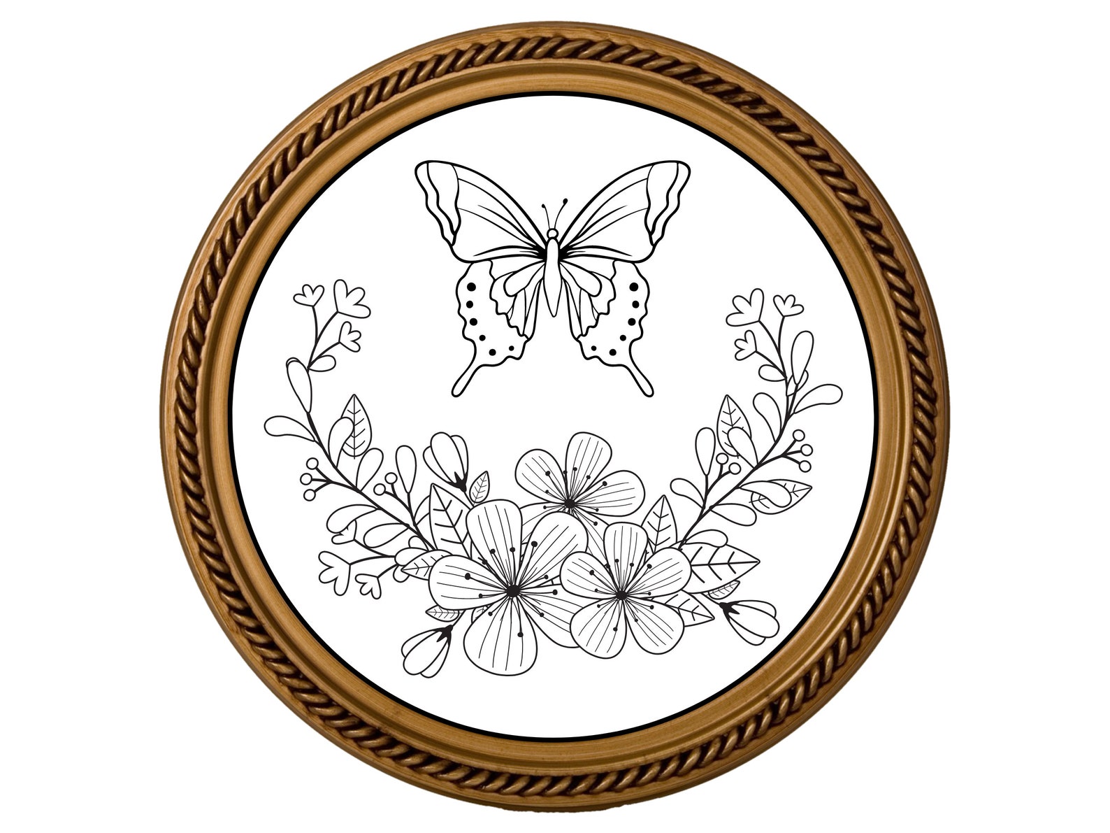 Butterfly Hand Embroidery Pattern Floral PDF Pattern - Etsy