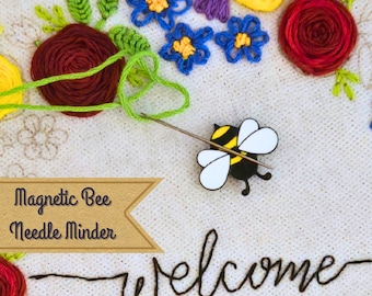 Bee Magnetic Needle Minder – Sewing Notions - Embroidery, Cross Stitch Gift