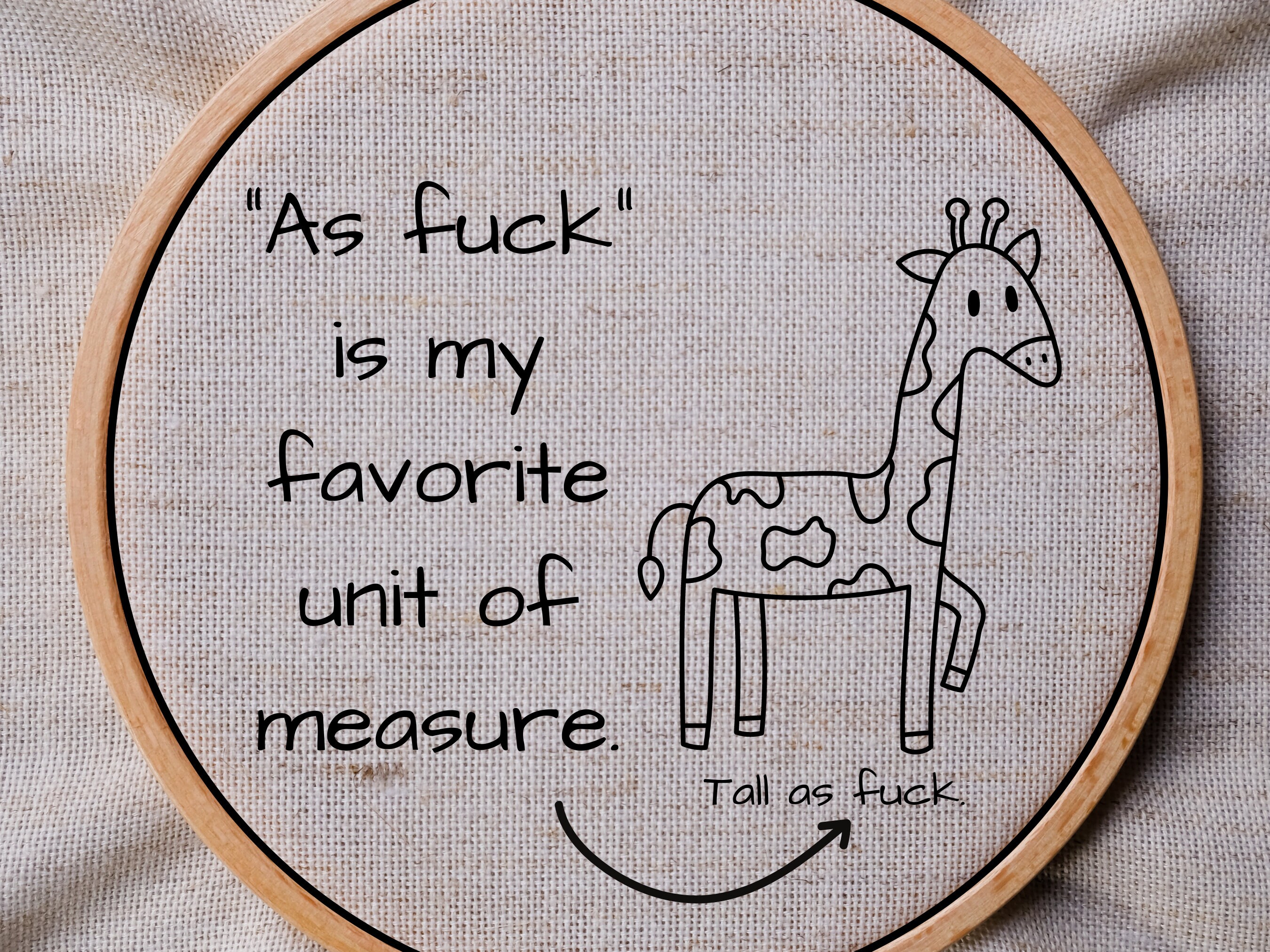 Funny Hand Embroidery Pattern - PDF Pattern Download - Crude Humor ...