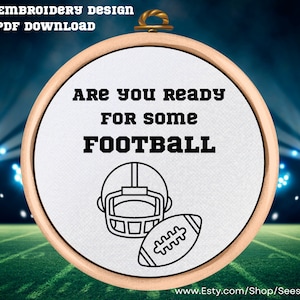 Football Embroidery Pattern: Beginner Hand Stitch (Digital Download)