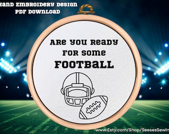 Football Embroidery Pattern: Beginner Hand Stitch (Digital Download)
