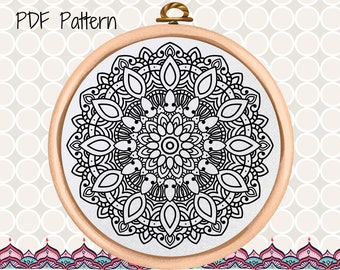 Mandala Hand Embroidery Pattern: Zen Design (PDF Pattern)