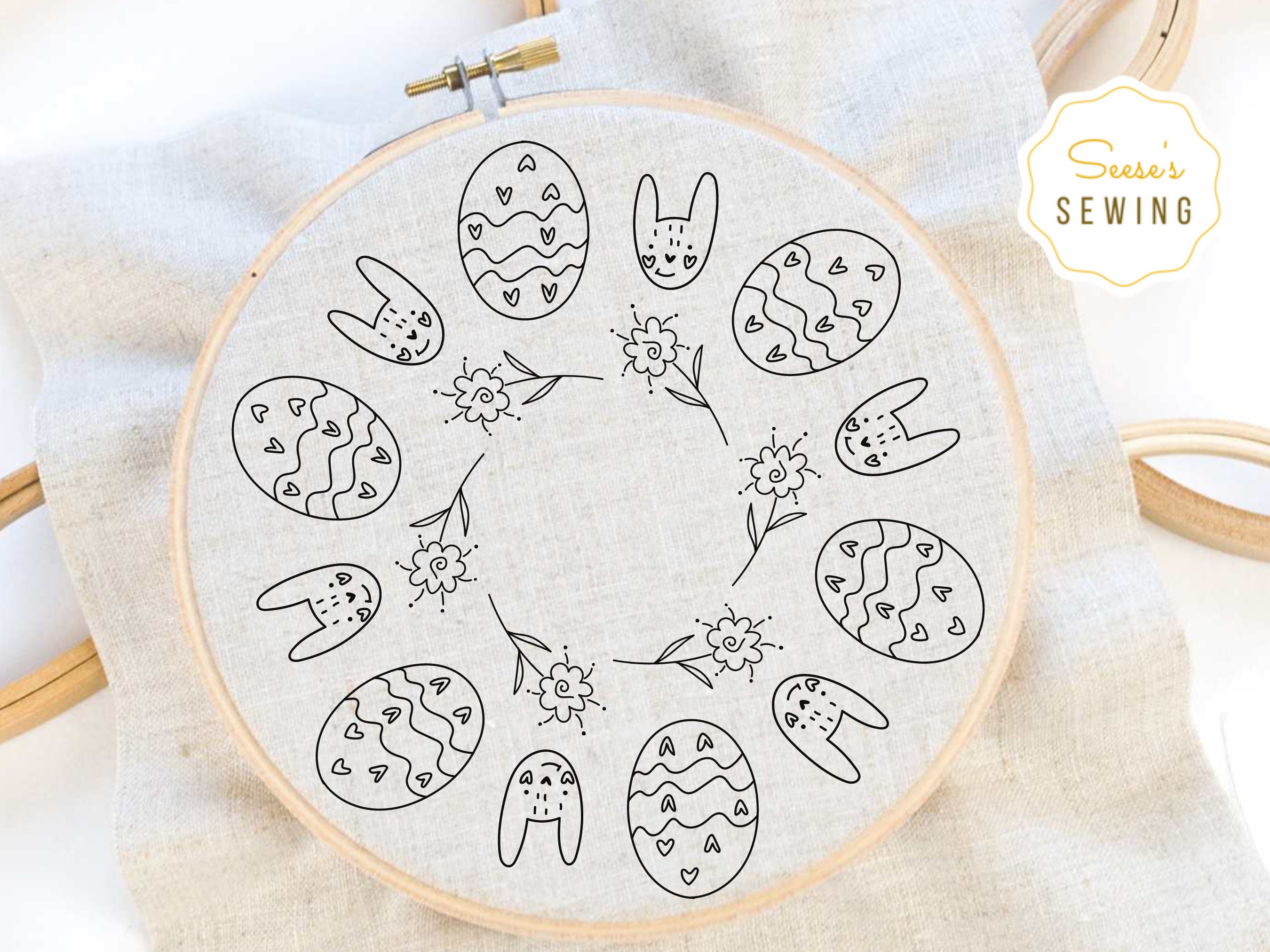 Easter Hand Embroidery Pattern - PDF Pattern Bundle - Set of 2 - Etsy