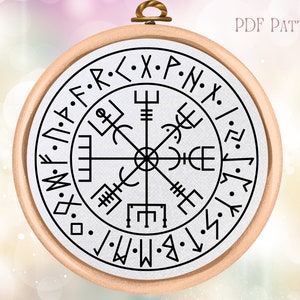PDF Pattern - Runes Hand Embroidery Design - PDF Pattern Download - Celtic Runes