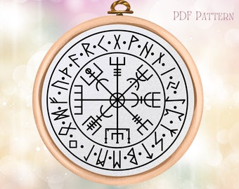 PDF Pattern - Runes Hand Embroidery Design - PDF Pattern Download - Celtic Runes