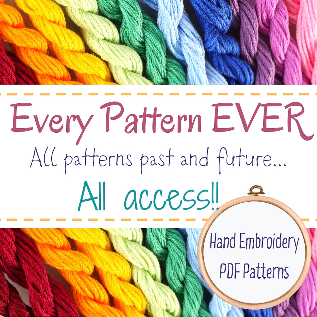 All Access - Embroidery Bundle - Hand Embroidery Patterns - Present and ...