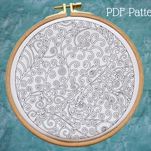 Mandala Hand Embroidery Pattern, PDF Pattern Download, Zen Embroidery Design