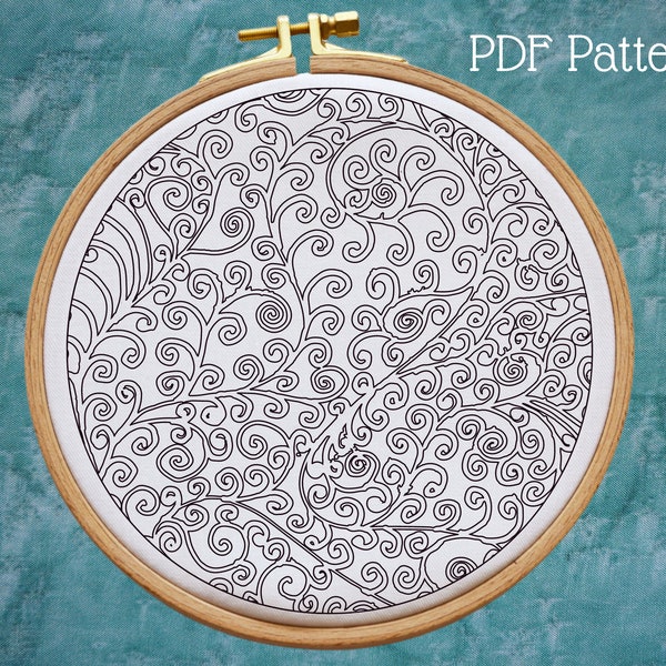 Mandala Hand Embroidery Pattern: Zen Design (PDF Pattern)