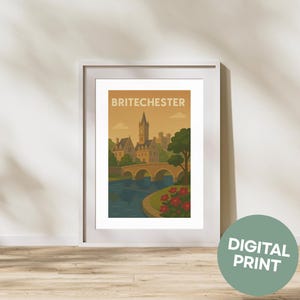 Britechester Digitaldruck | AI Sims inspirierte Wandkunst | Digital Sims Poster | Druckbare Gaming Dekor | Digitaler Download