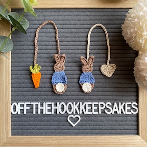 Rabbit Bunny Umbilical Cord Tie Keepsake with Carrot Crochet - Unisex baby shower gift - New baby - Eco friendly - Birth announcement