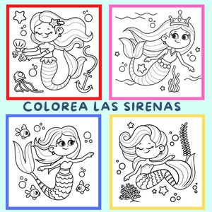 Mermaid Coloring book for children