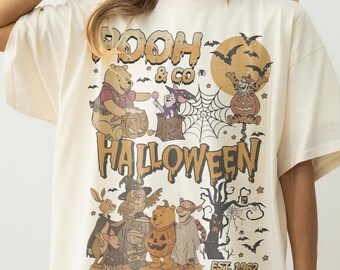 Vintage Winnie The Pooh Halloween Comfort Colors Shirt, Pooh & Co Est 1926 Shirt, BTW Pooh and Friends Halloween Shirt, Pooh Pumkin Shirt