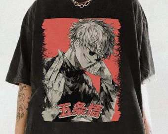 Vintage Gojo Satoru Shirt, Sweatshirt, Hoodie, Gojo Shirt, JJK Shirt, Anime Graphic shirt, Anime Gift Tshirt, Vintage Anime shirt