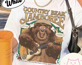 Vintage Disney Big Al Country Bear Jamboree musical T-shirt, Live From Grizzly Hall Quotes T-shirt, WDW Disneyland outfits voor gezinsvakanties