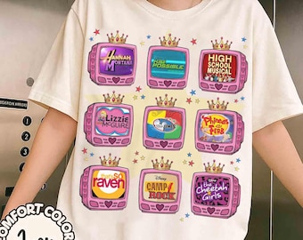 Disney Channel Movie Television Group Shirt, Disney Channel High School Musical Hannah Montana Lizzie McGuire Tee, Disneyland Family Trip