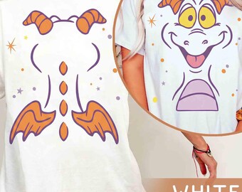 2-Sided Figment Dragon With Wing Comfort Colors Shirt, Disney Purple Dragon Tee, Disney Epcot T-Shirt, WDW Disneyland Family Holiday Trip