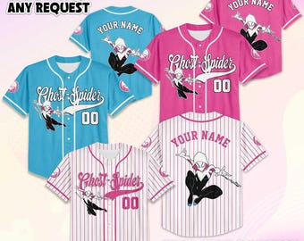 Personalized Ghost-Spider Baseball Jersey, Custom Superhero Outfit